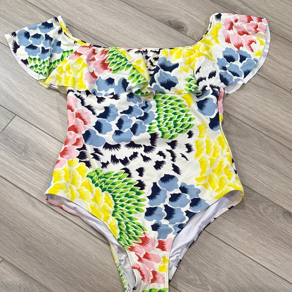 Cupshe Colorful Floral Ruffle One Piece